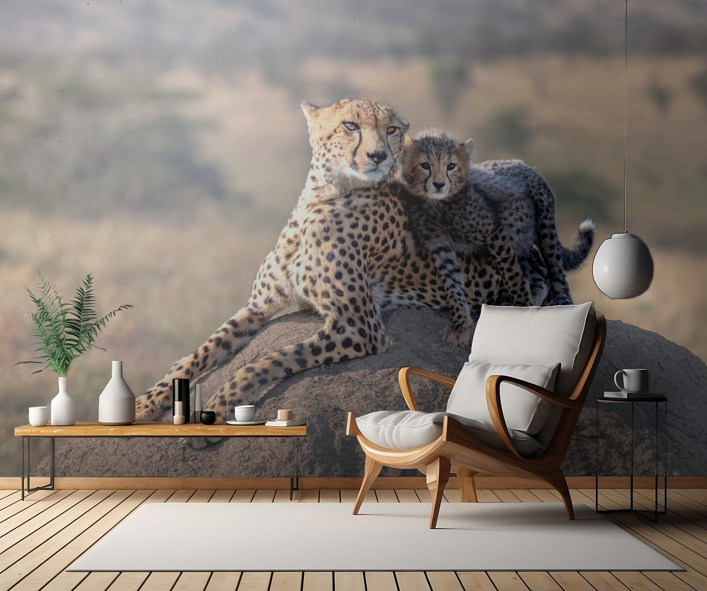 Cheetah and cup! fototapet