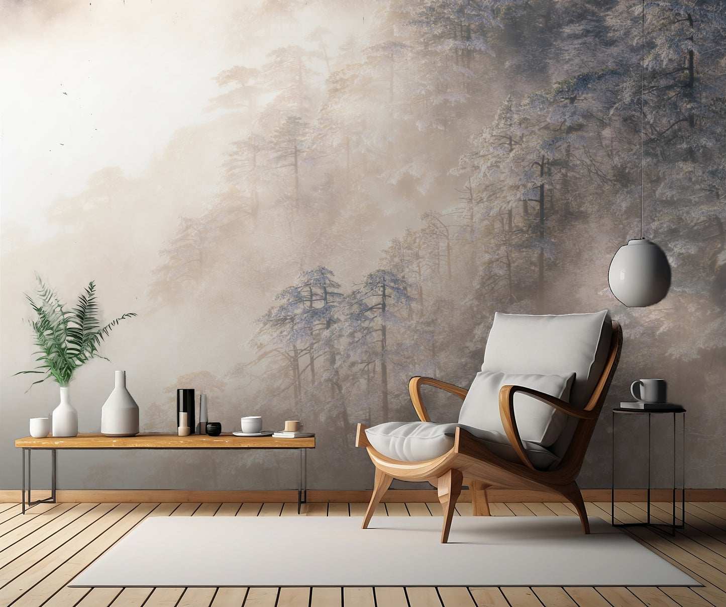 Pinus taiwanensis in the clouds. fototapet