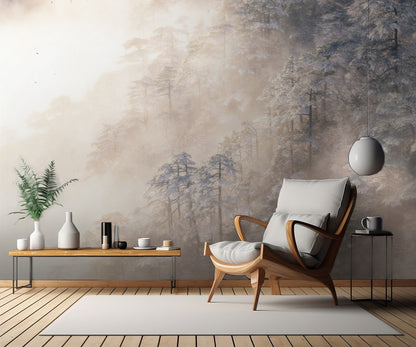 Pinus taiwanensis in the clouds. fototapet