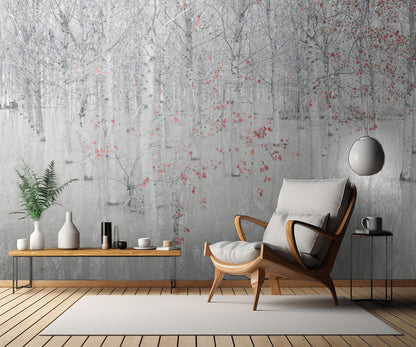 Red & white fototapet