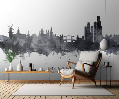 Amsterdam The Netherlands Skyline fototapet