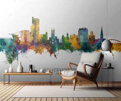Wolverhampton England Skyline fototapet