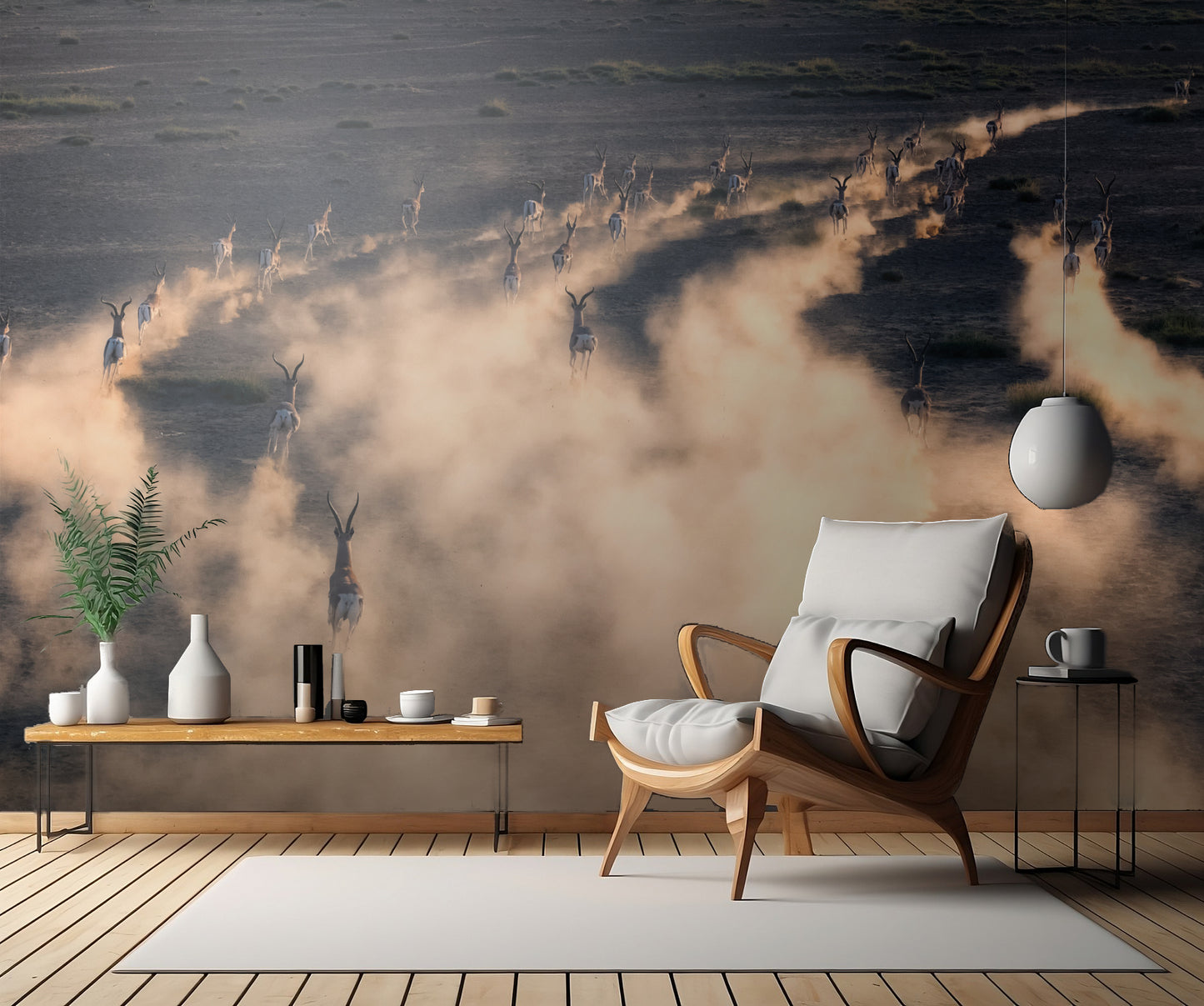 thomson gazelle in sunset fototapet