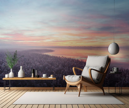 The heron's morning view. fototapet