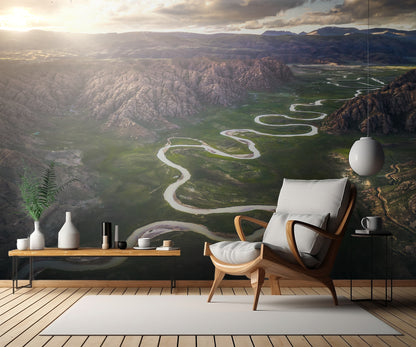 Eighteen Bends of Waterway fototapet