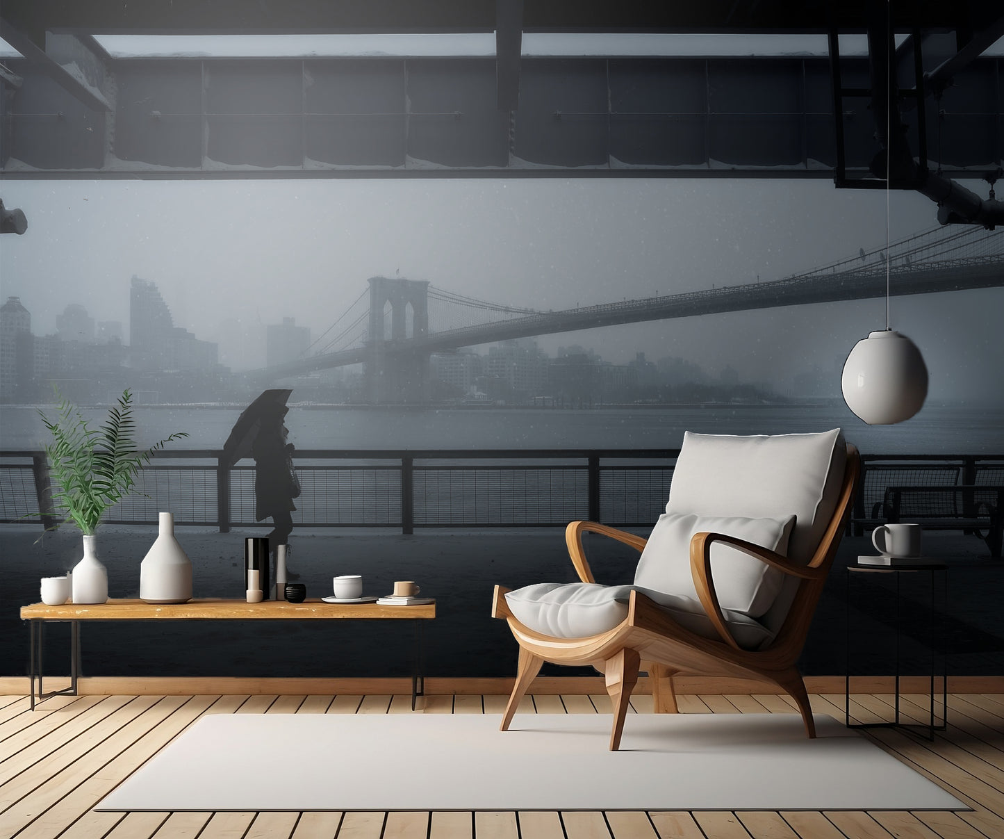 Walking beside the River fototapet