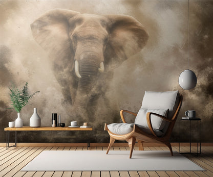 '...Raging Elephant Bull charging...' fototapet