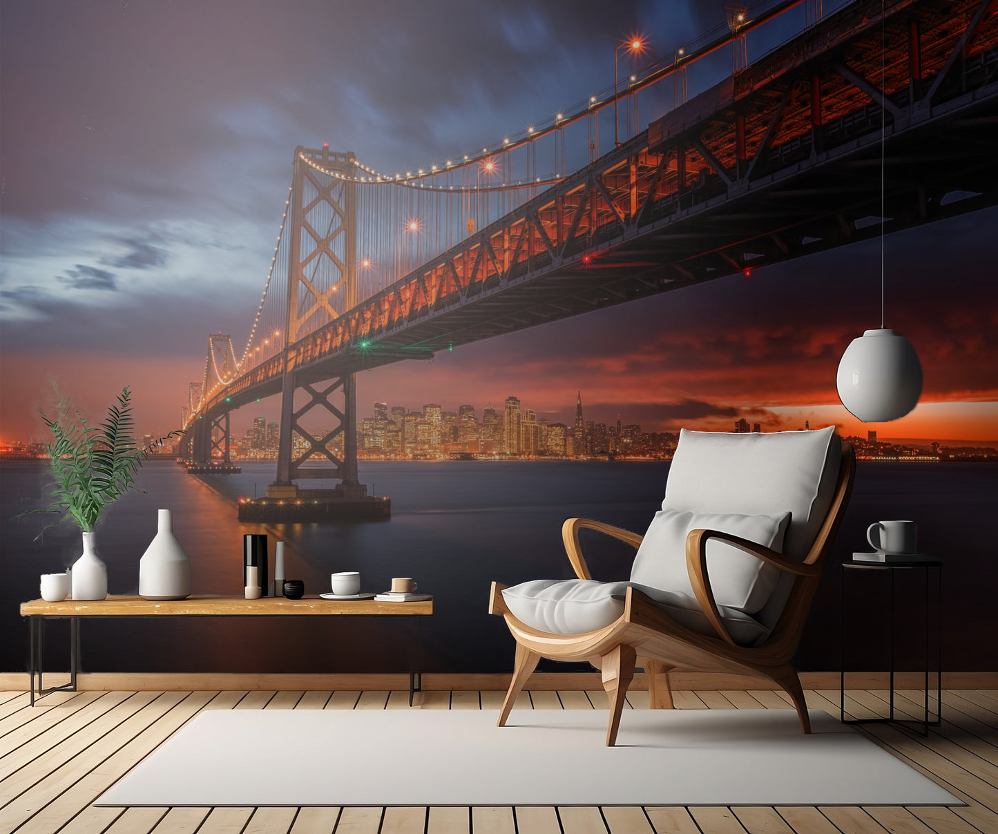 Fire over San Francisco fototapet