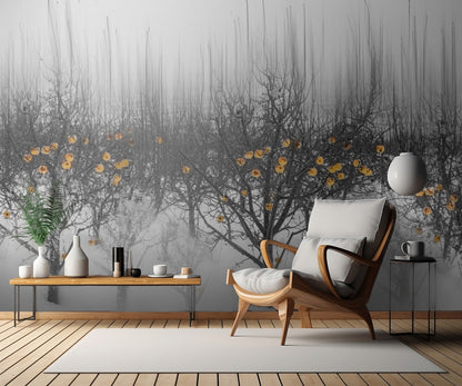 frozen yellow apples fototapet