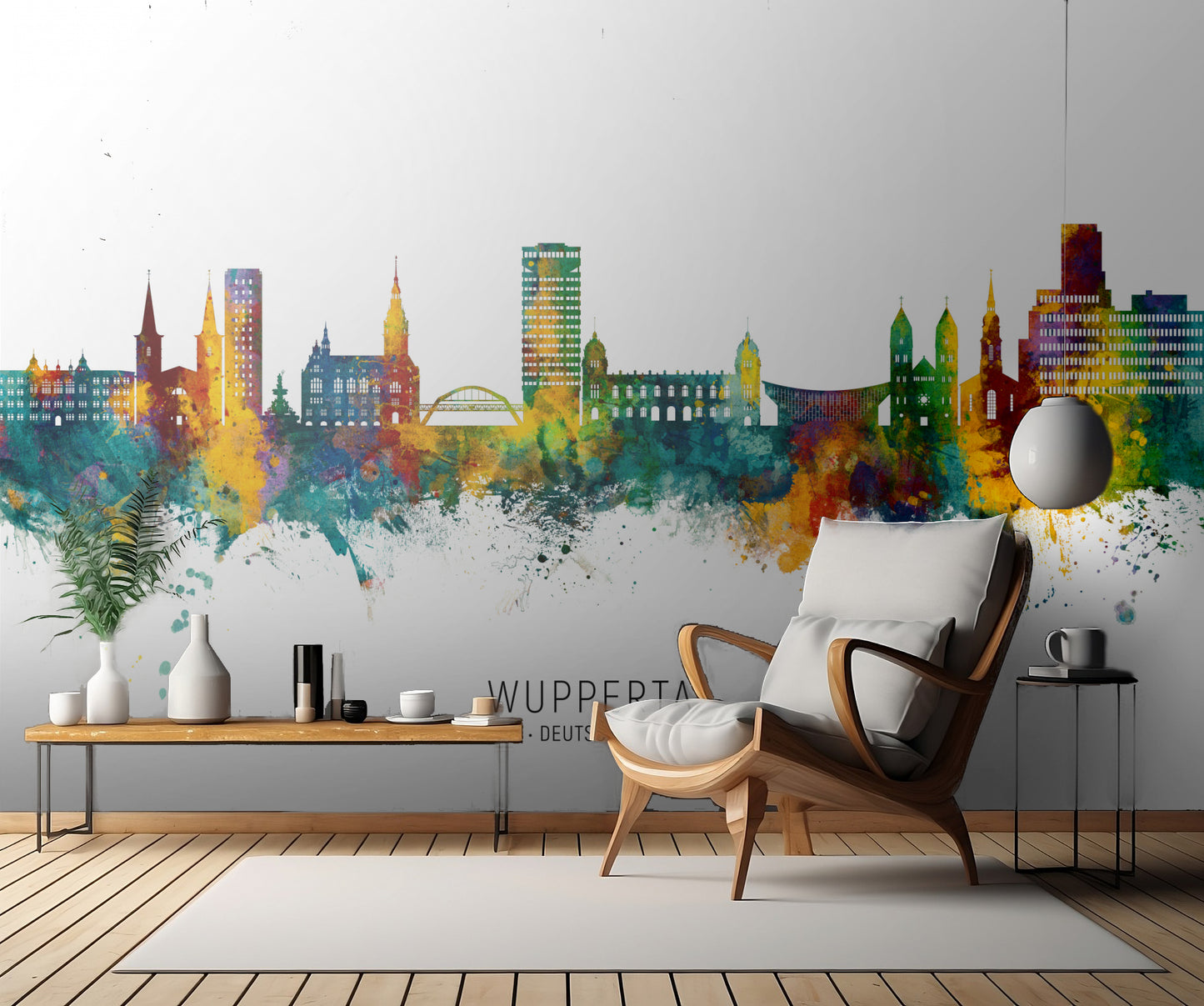 Wuppertal Germany Skyline fototapet