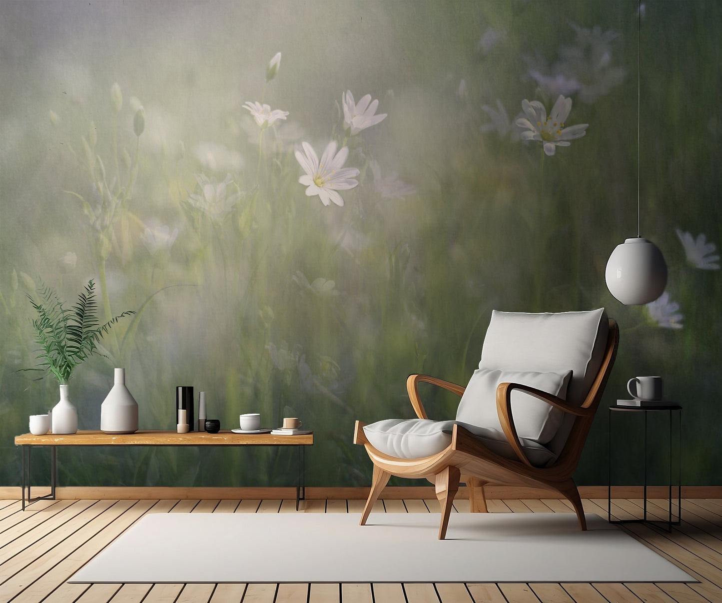 A glade in the woods fototapet