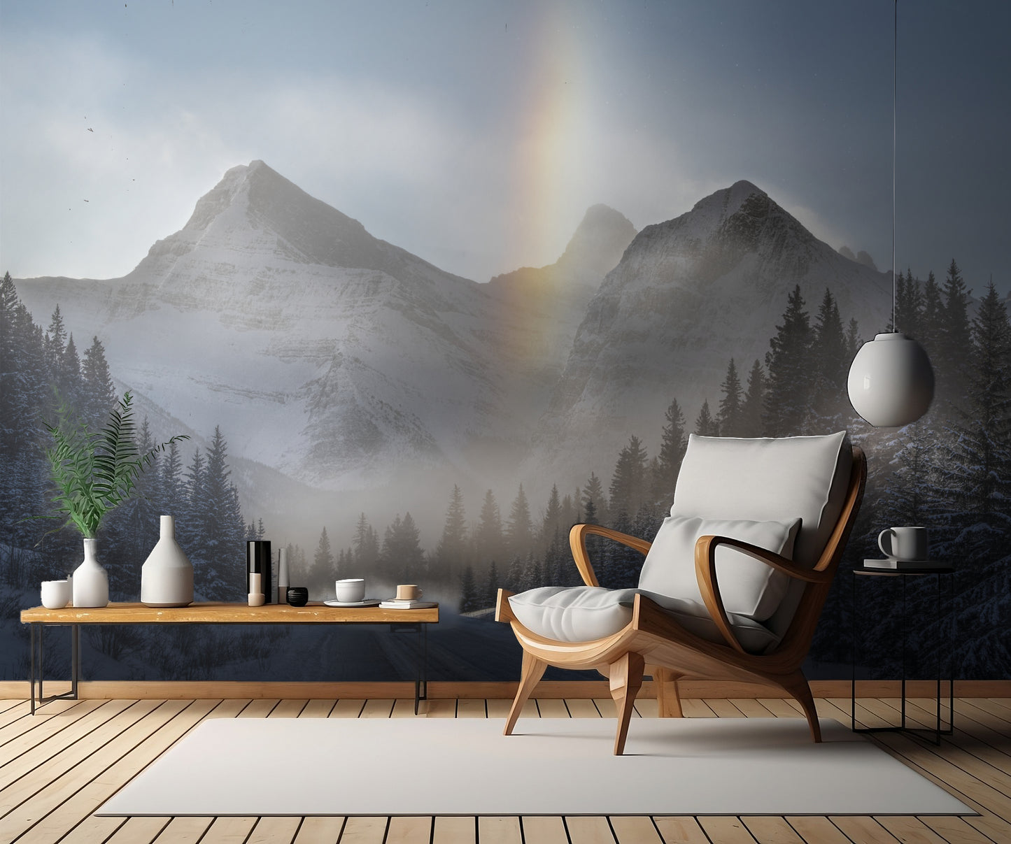 Riding Under Frozen Rainbow fototapet