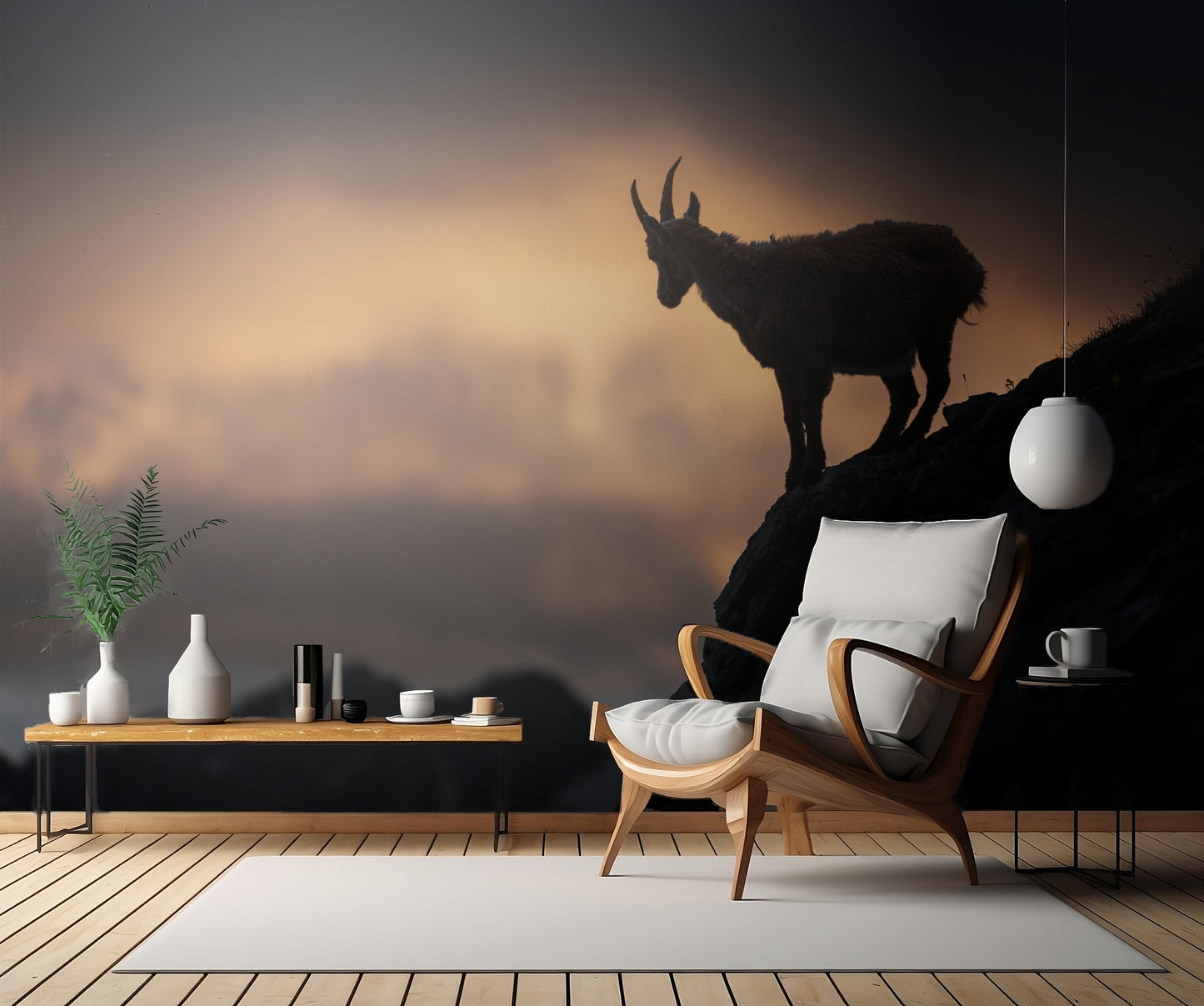 Alpine ibex fototapet