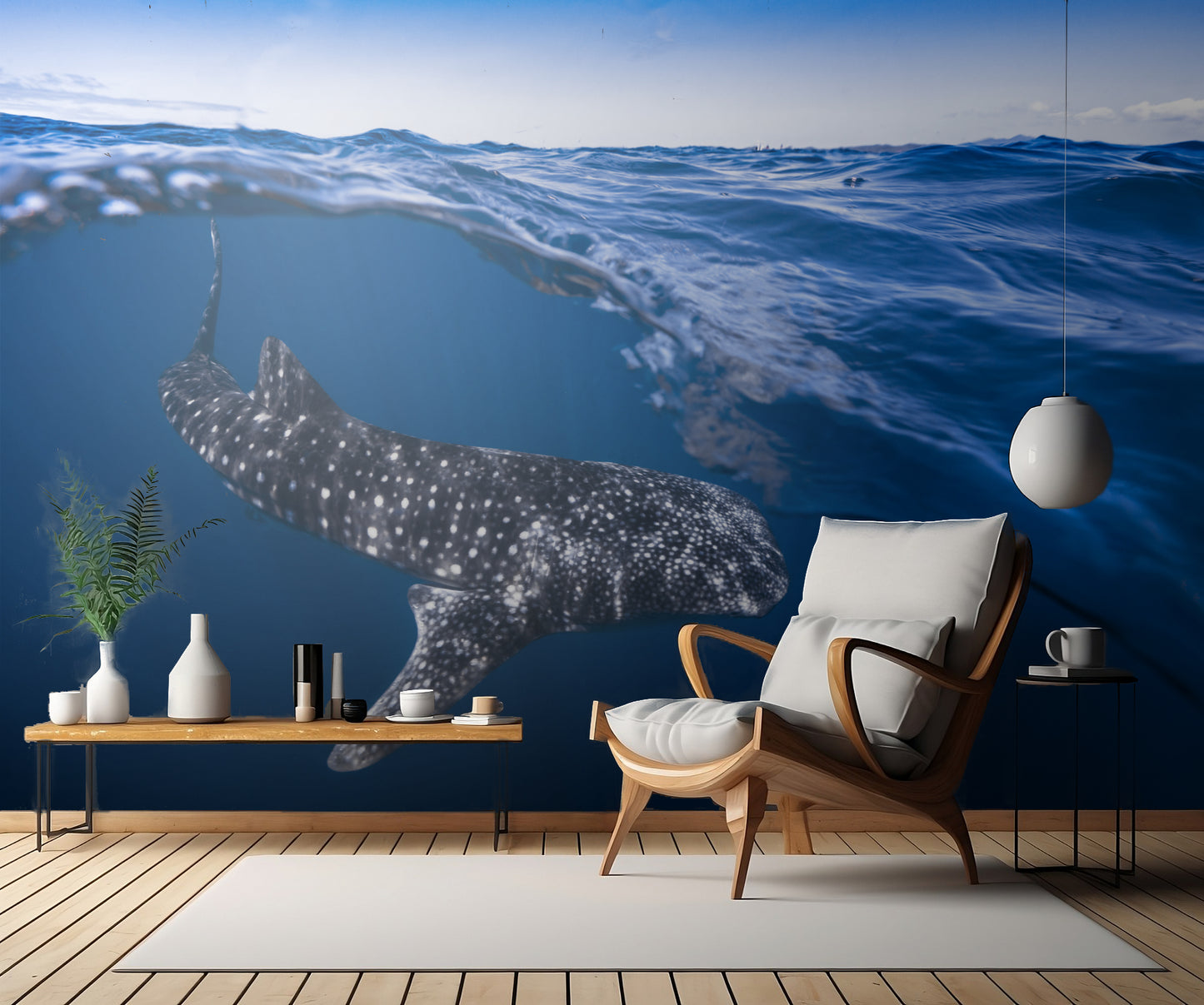 Whale Shark on split level fototapet