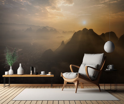 Misty Sunrise fototapet