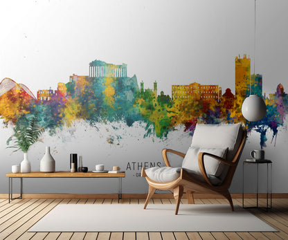 Athens Greece Skyline fototapet