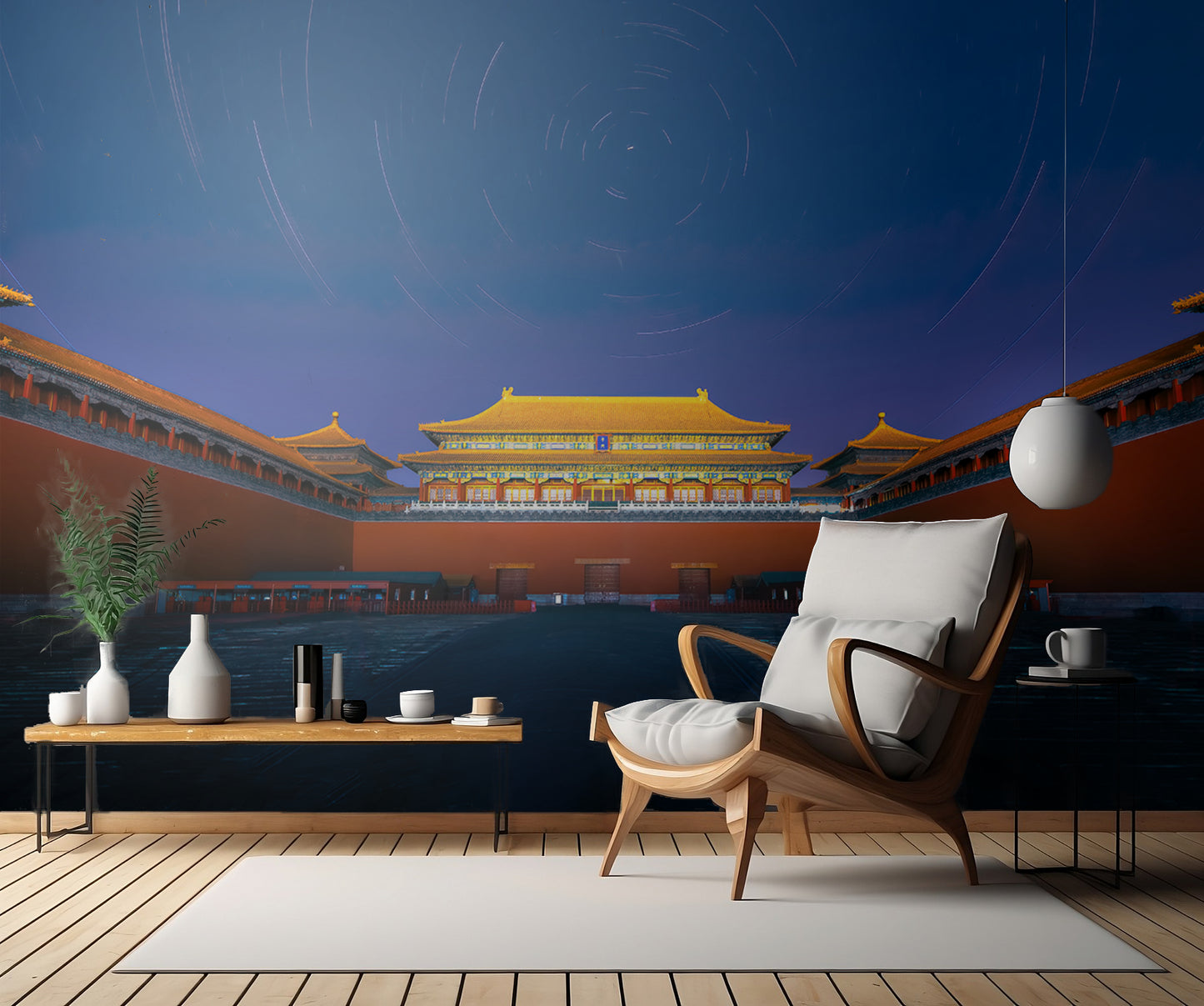 Night view of the Meridian Gate of Forbidden City fototapet