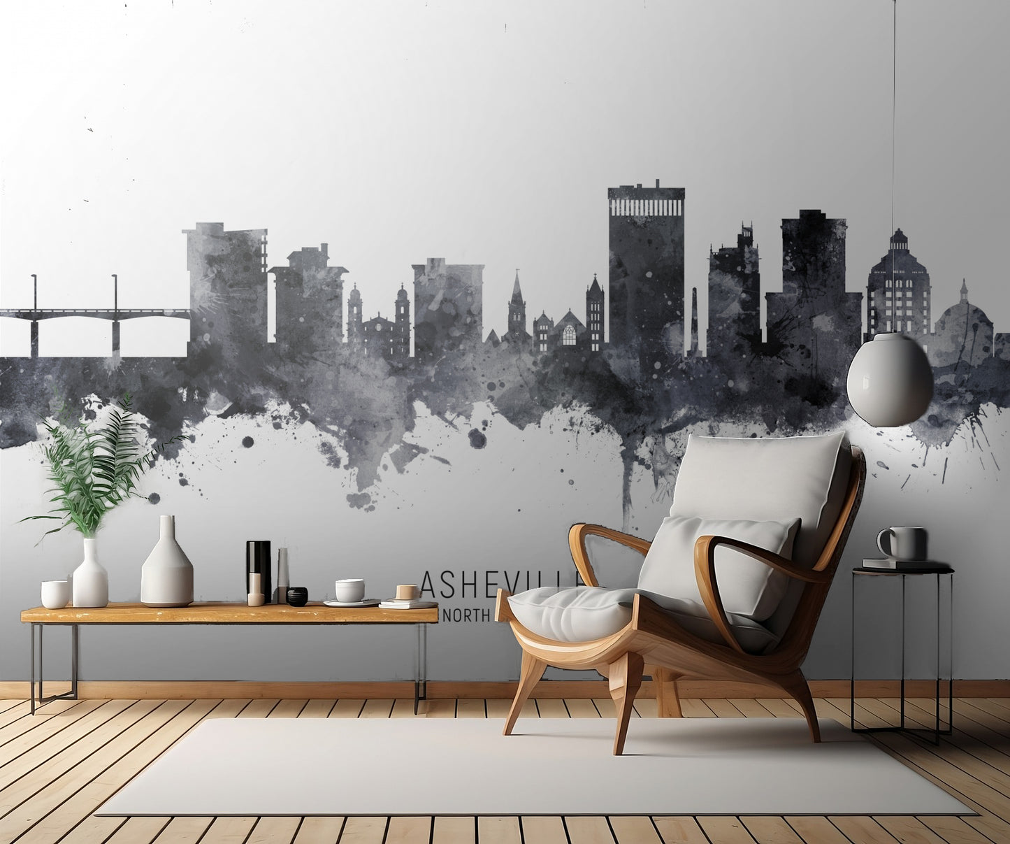Asheville North Carolina Skyline fototapet