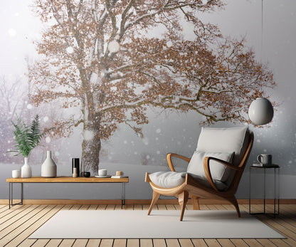 Winter at the lake fototapet