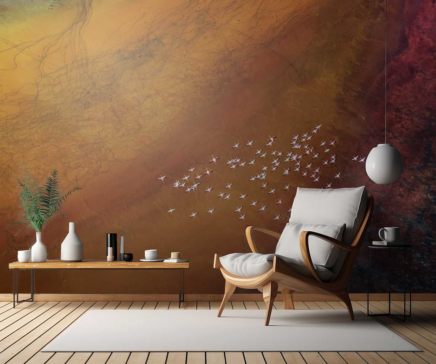 Blood vessels of the lake fototapet