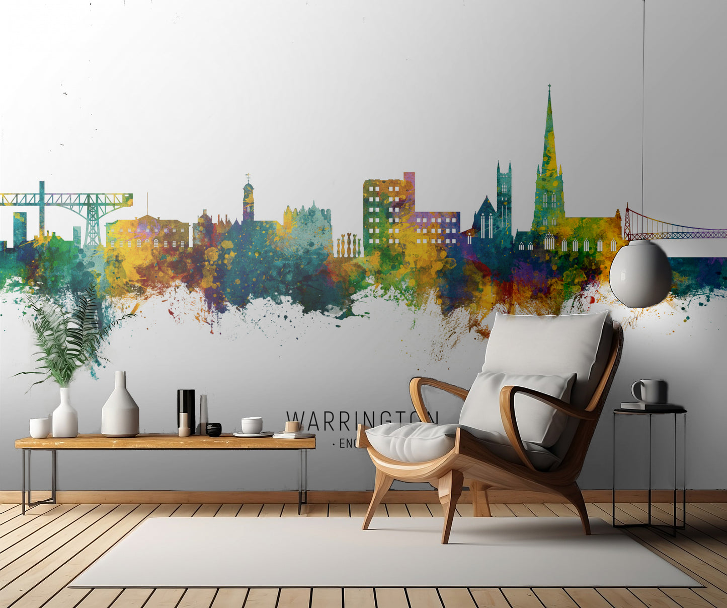 Warrington England Skyline fototapet