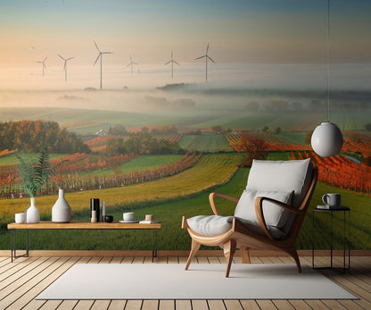 Autumn Atmosphere in Vineyards fototapet