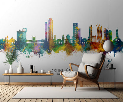 Asunción Paraguay Skyline fototapet