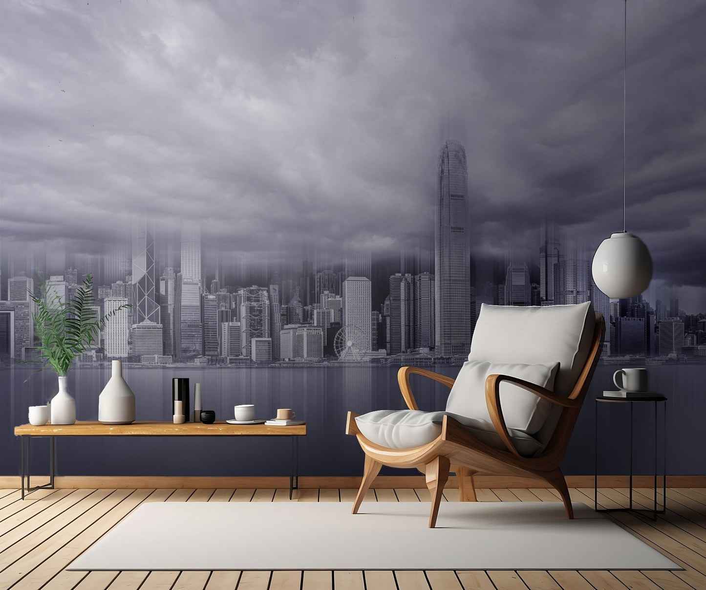 A view of Victoria Harbor in Hongkong fototapet