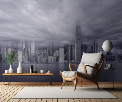 A view of Victoria Harbor in Hongkong fototapet