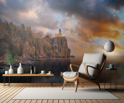 A Cloudy Day at Split Rock Lighthouse fototapet