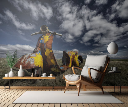 Yellow Scooter fototapet