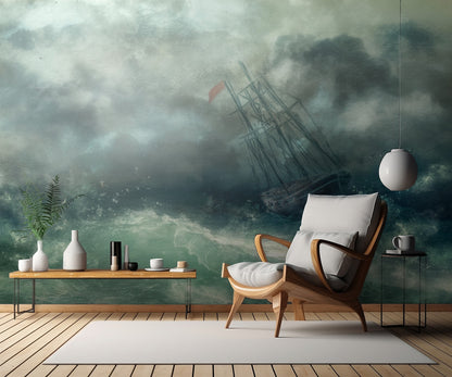 '...a struggle in stormy seas...' fototapet