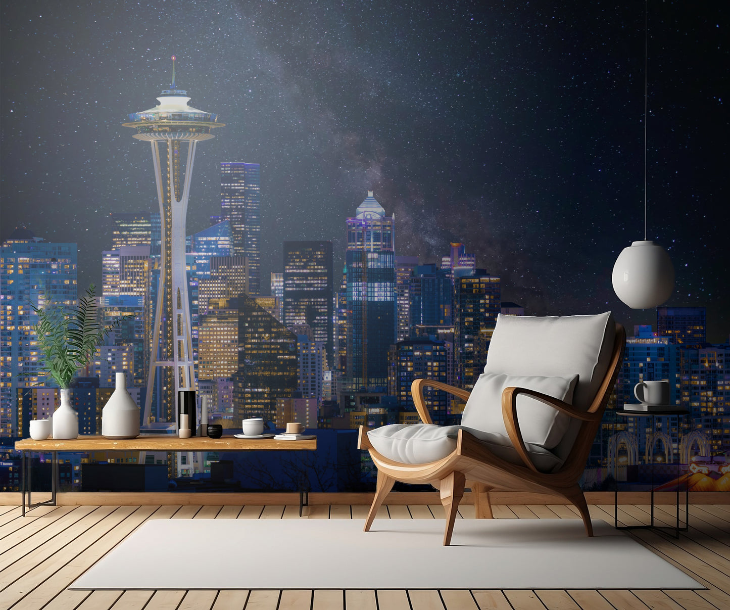 Night at Seattle fototapet