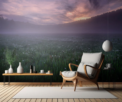 a dream on a foggy morning fototapet