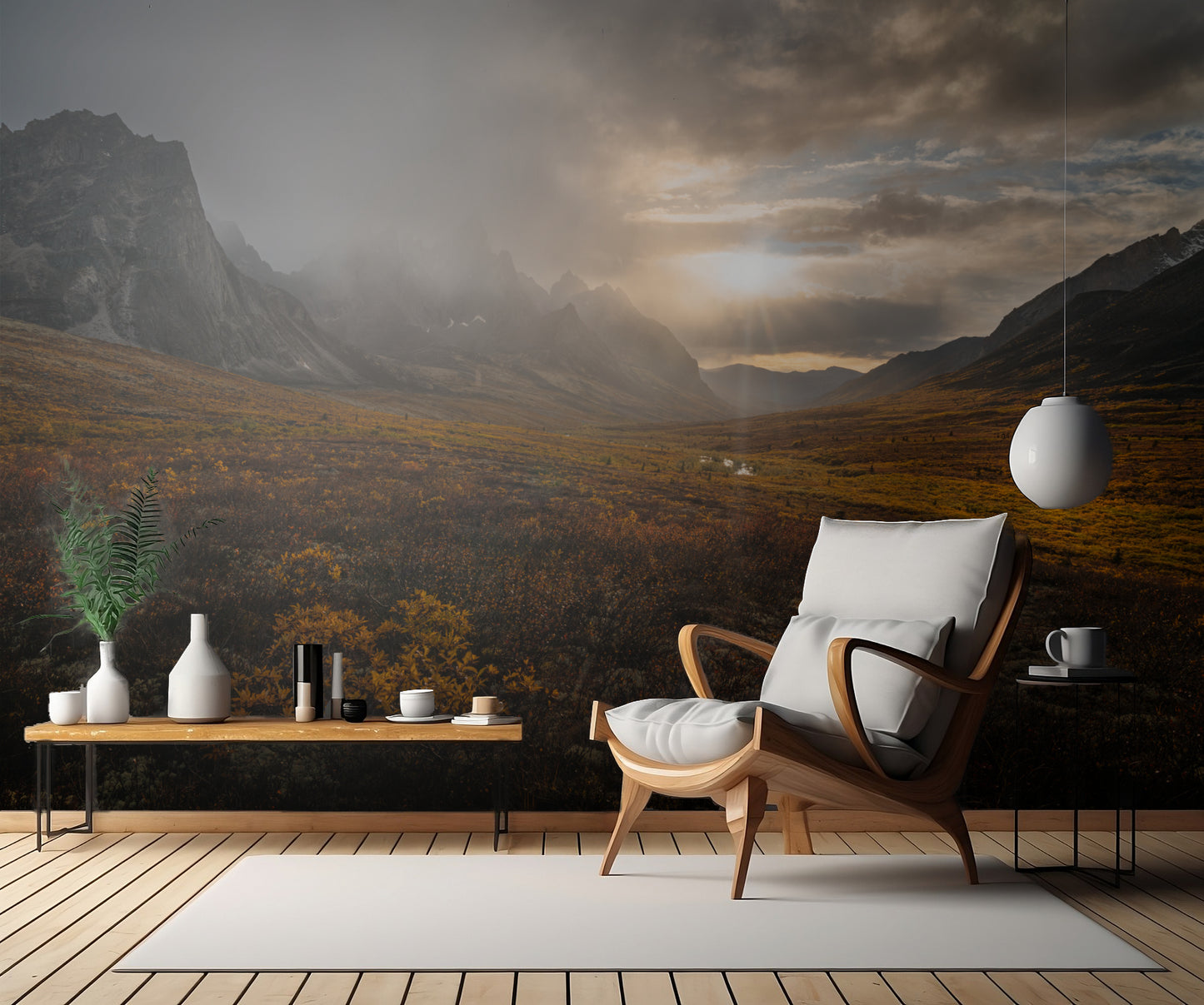 Tombstone Mountain fototapet