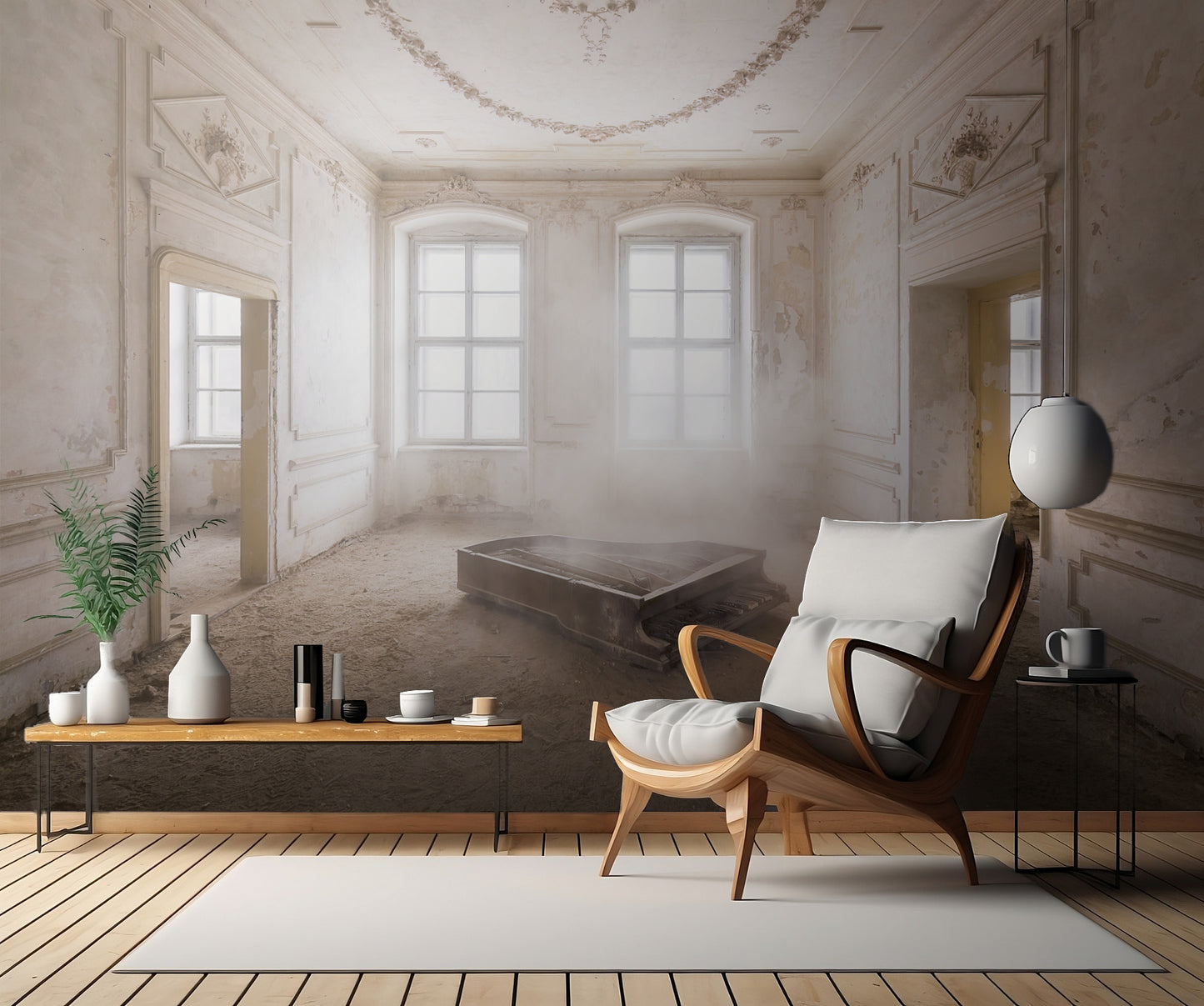 Abandoned Piano in the Dust fototapet