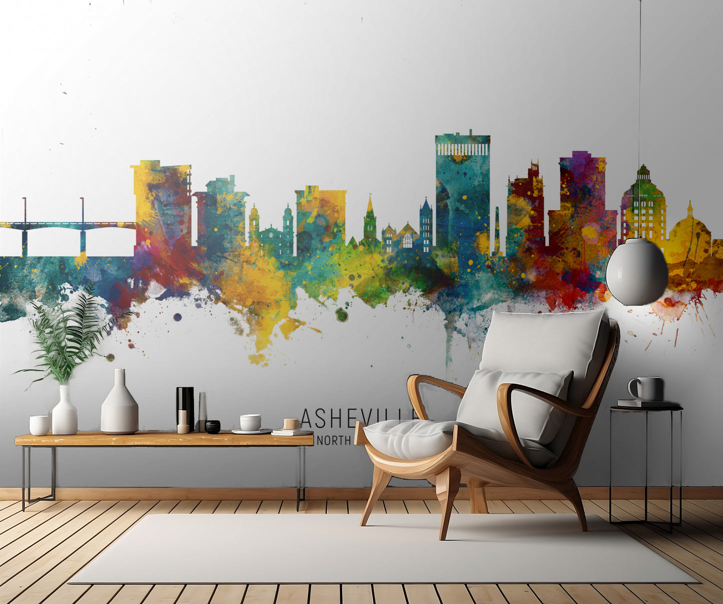 Asheville North Carolina Skyline fototapet