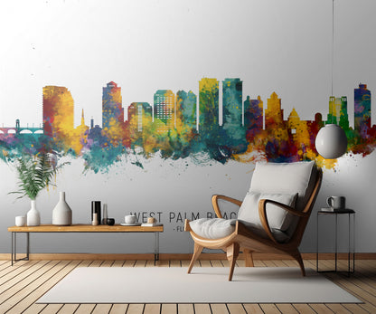 West Palm Beach Florida Skyline fototapet