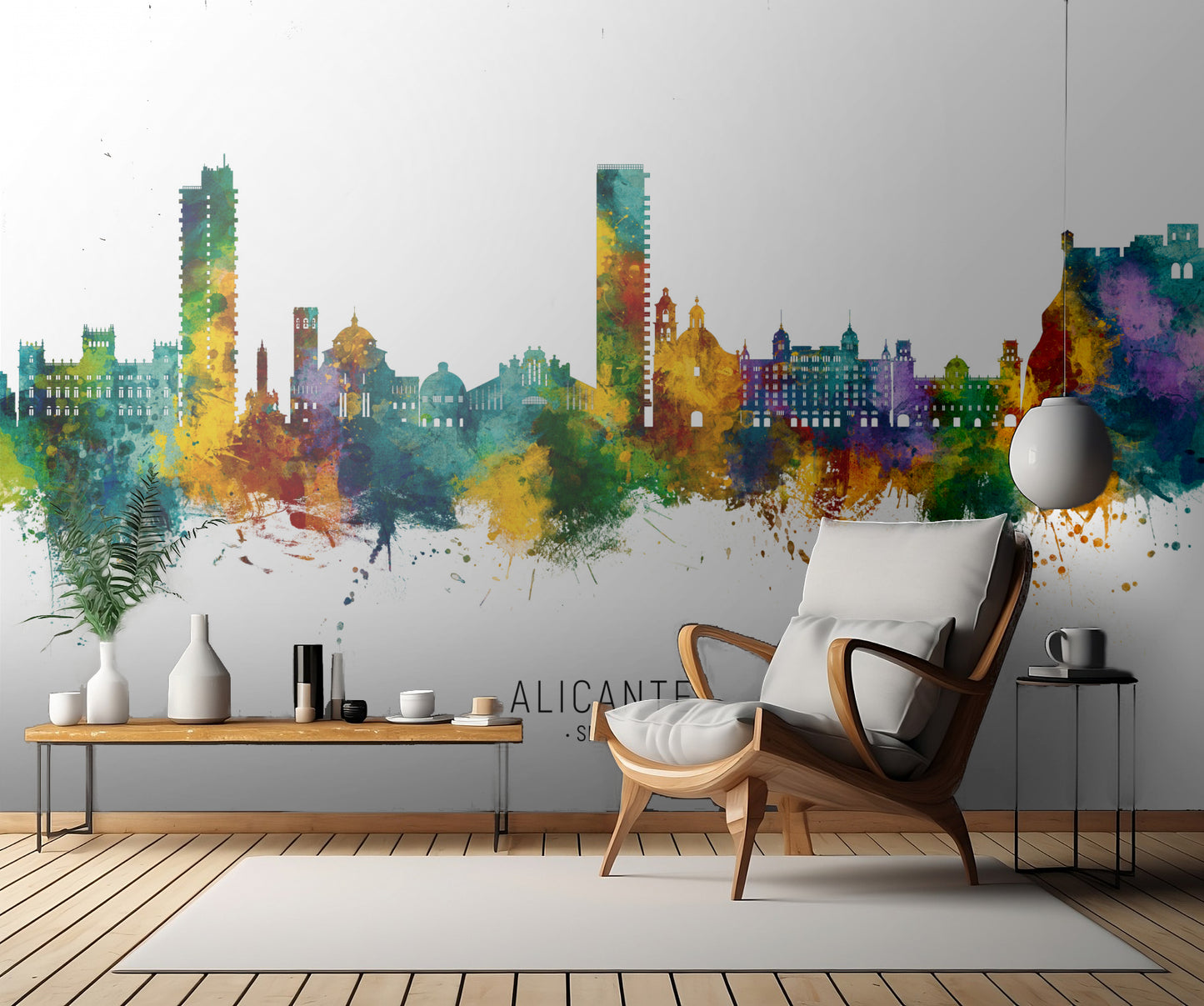 Alicante Spain Skyline fototapet