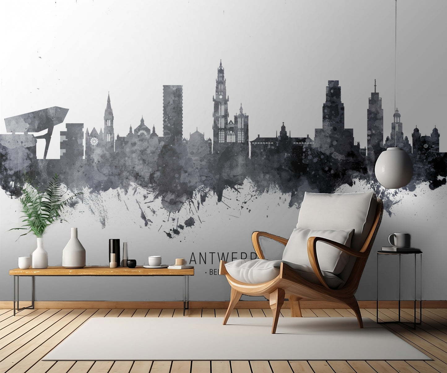 Antwerp Belgium Skyline fototapet