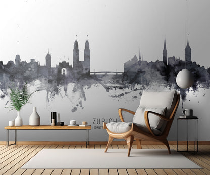 Zurich Switzerland Skyline fototapet