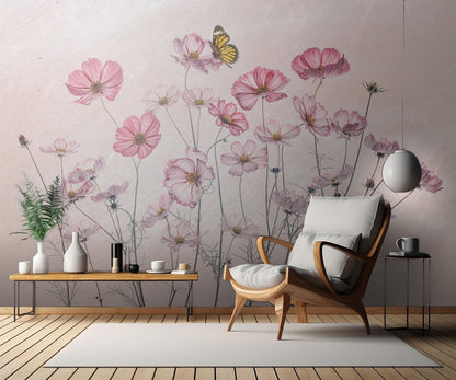 Cosmos and Butterfly fototapet
