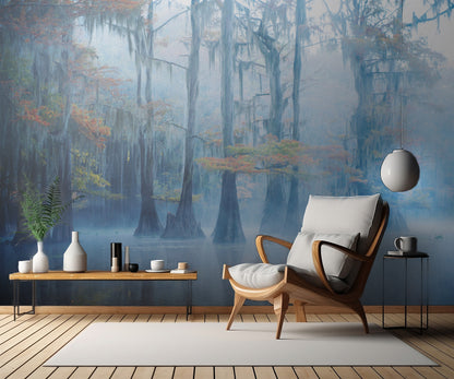 Foggy Swamp Morning fototapet