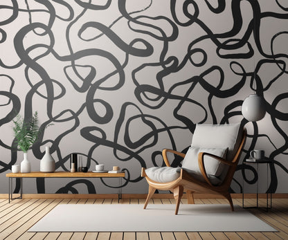 Wriggled Lines Square fototapet