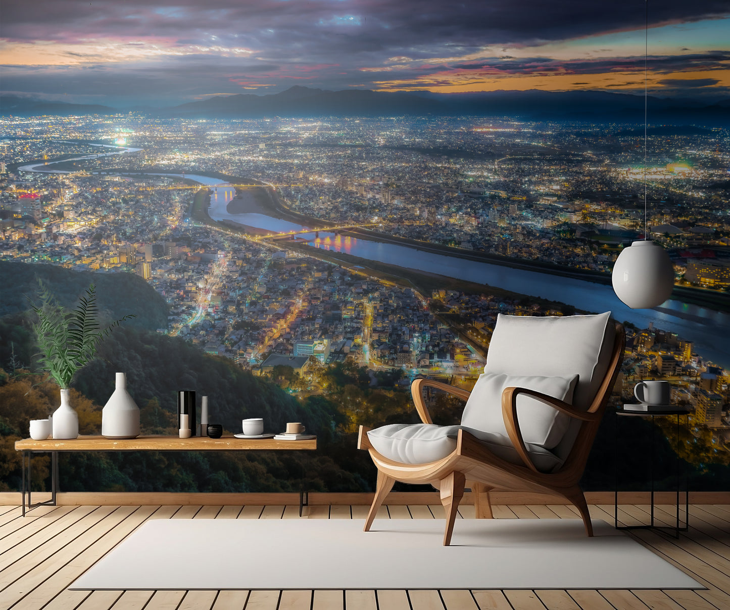 A magical time when day and night blend together fototapet