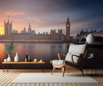 London Palace of Westminster Sunset fototapet