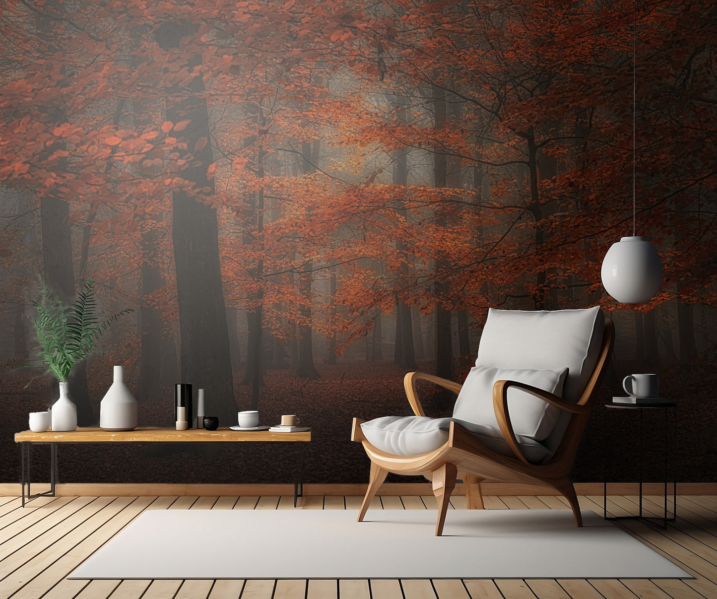 Vibrant red fototapet