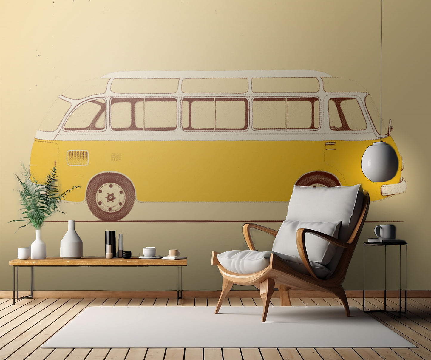 Yellow Van fototapet