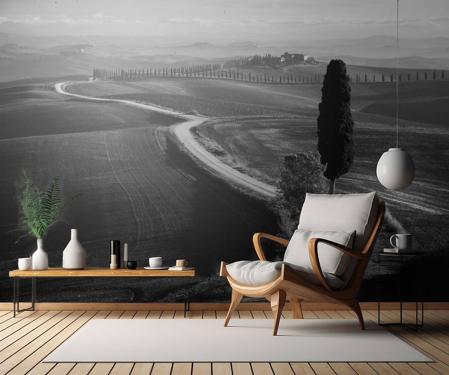 Morning in the field fototapet