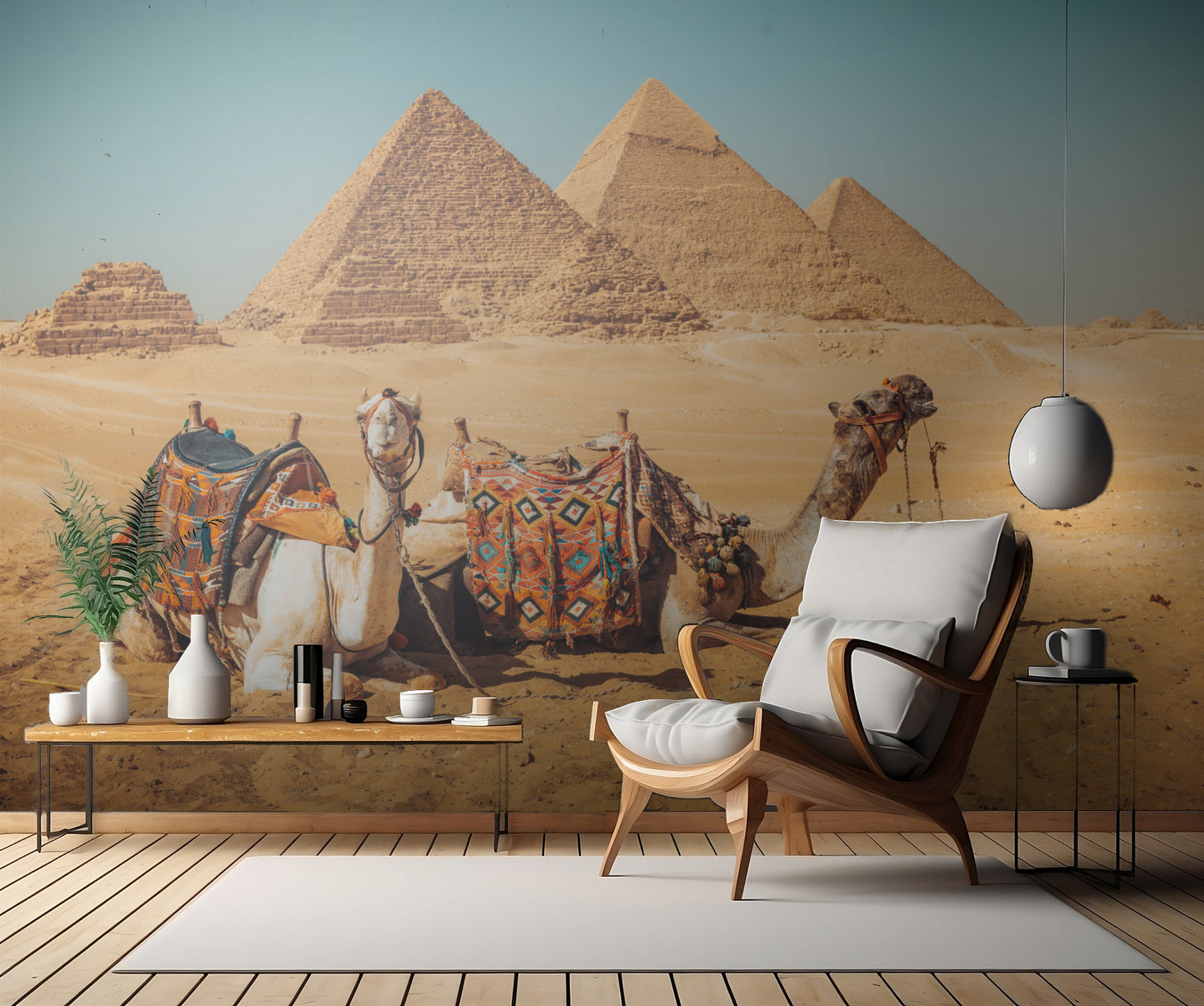 Visit to the pyramids fototapet